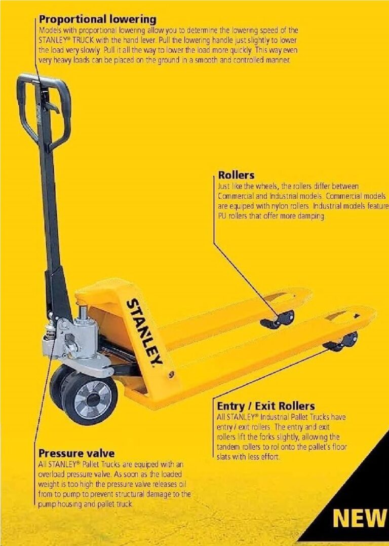 STANLEY PALLET TROLLEY 3 TON PALLET TROLLEY Safety Supply UAE
